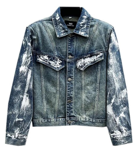 Men’s PULSE Short Retro Handmade Denim Jeans Jacket