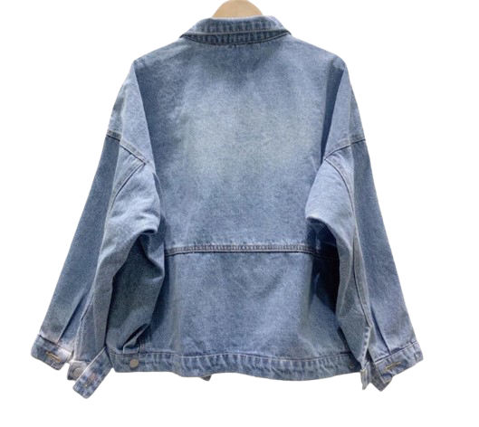 Women’s Retro Quaint  Pearlocious Denim Jeans Jacket