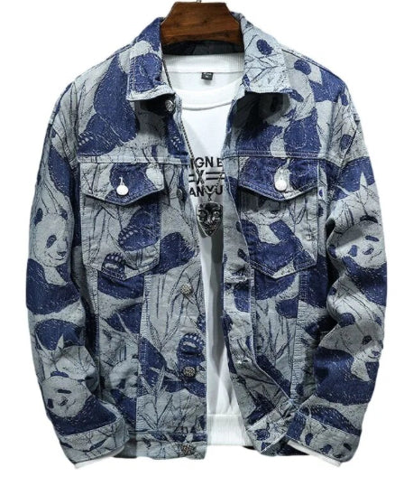 Men’s Mad About Panda’s Denim Jeans Jacket Coat