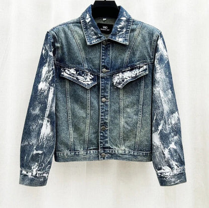 Men’s PULSE Short Retro Handmade Denim Jeans Jacket